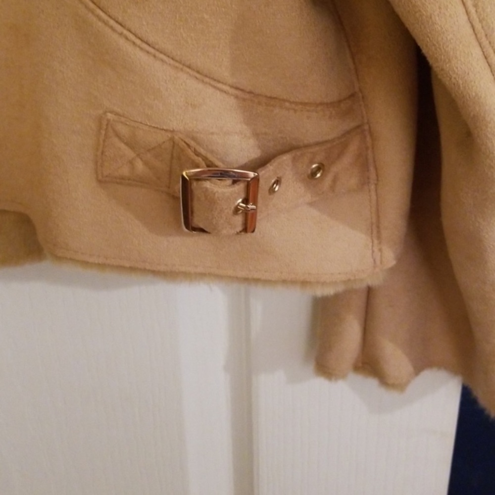 Chico’s faux shearling snap button coat - Picture 6 of 8